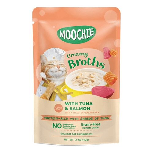 Moochie Caldo cremoso de Atún y Salmón 40g