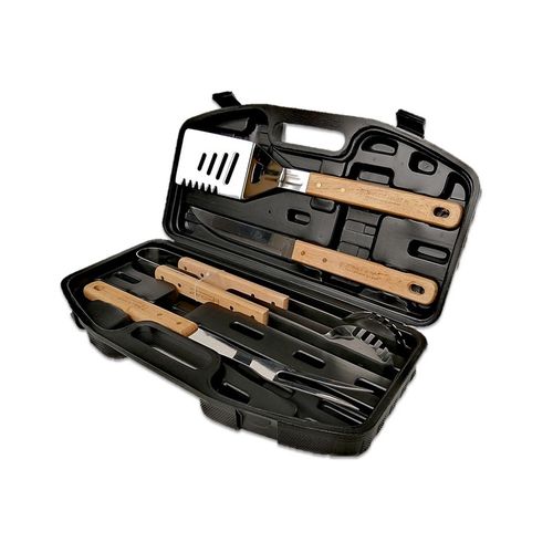 Set de Utensilios x 4 para Parrilla BBQ con Maleta Facusa