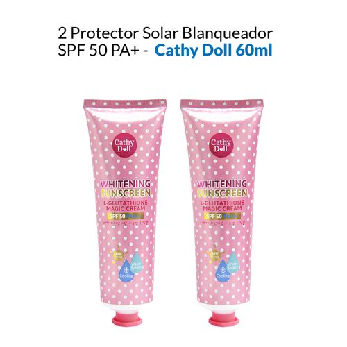 2 Protector Solar Blanqueador SPF 50 PA+++ - Cathy Doll 60ML