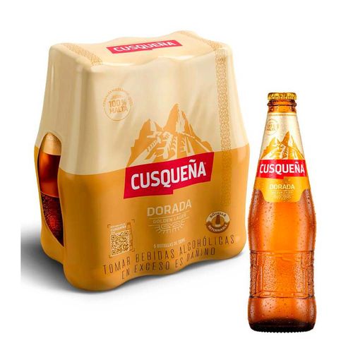 SIX PACK CERVEZA CUSQUEÑA BOTx310ML - DORADA