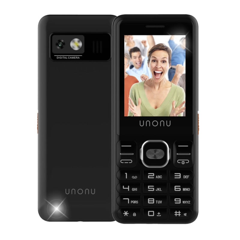 Celular 4G UNONU U10L Dual Sim Cámara Radio Negro