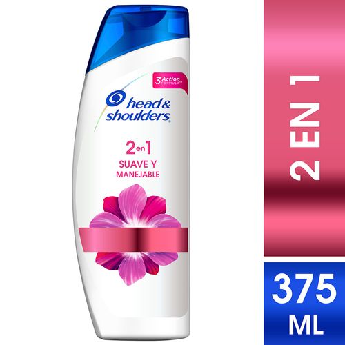 Shampoo Head & Shoulders 2 en 1 Suave y Manejable 375ml