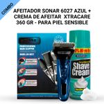 Afeitador-Sonar-6027-Azul---Crema-de-Afeitar--xtracare-360-gr---para-piel-sensible