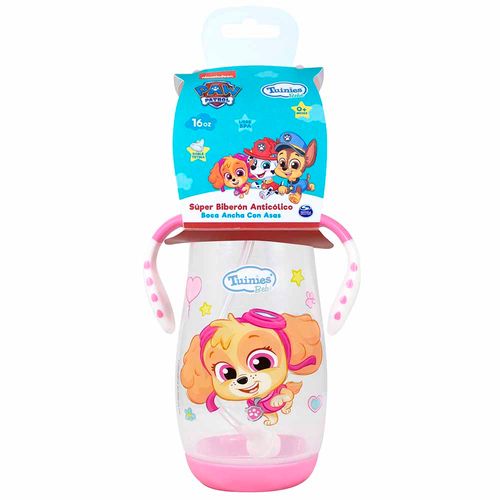Super Biberón PAW PATROL Anticólico con Asas 16Oz Niña
