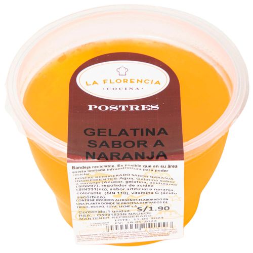 Gelatina Sabor Naranja x un