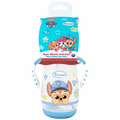 Super Biberón PAW PATROL Anticólico con Asas 12Oz Niño