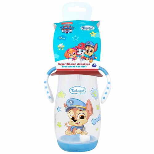 Super Biberón PAW PATROL Anticólico con Asas 16Oz Niño