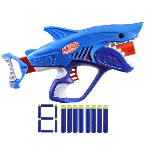 Juguete Lanzador NERF Ner Sharkfire F8645 Azul