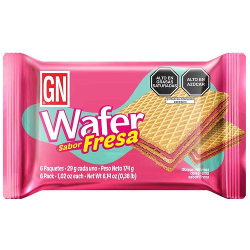 Wafer GN Fresa Paquete 6un