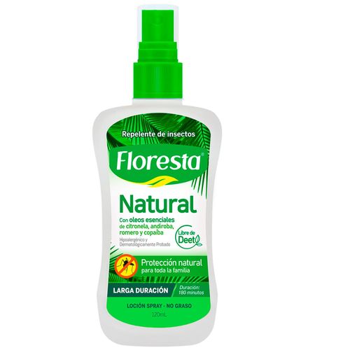 Repelente de Insectos FLORESTA Loción Natural Frasco 120ml