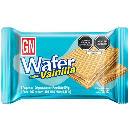 Wafer GN Vainilla Paquete 6un