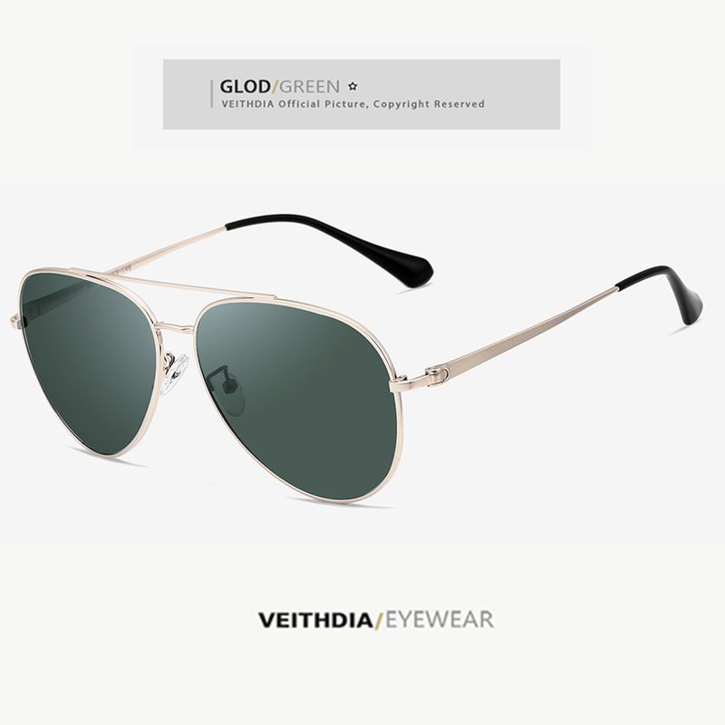 Lentes-de-Sol-VEITHDIA-Pilot---Polarizados---UV400---Verde