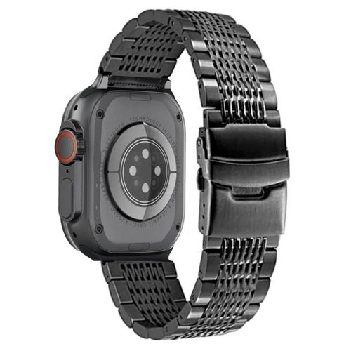 Correa Acero Inoxidable para Apple Watch y Smart Watch Luxury Designer Mesh Metail Color Negro