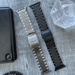 Correa-Acero-Inoxidable-para-Apple-Watch-y-Smart-Watch-Luxury-Designer-Mesh-Metail-Color-Negro