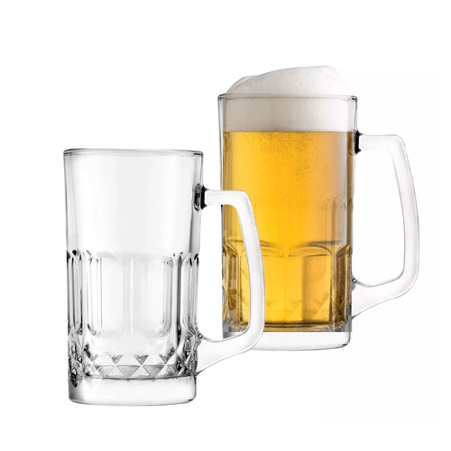 Set 2 Vasos Chops Cervecero Diseño Labrado 570 ml