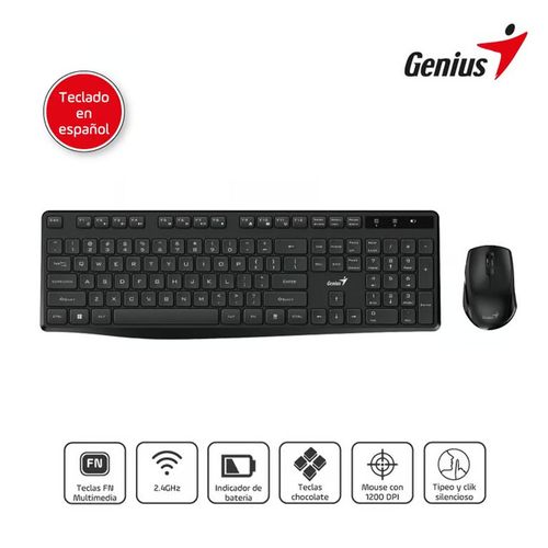 TECLADO + MOUSE WIRELESS KM-8206S USB MULTIMEDIA BLACK