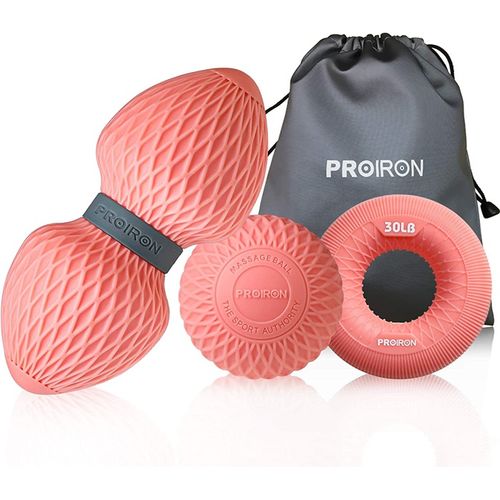 Set de bolas masajeadoras fitness PROIRON 3 en 1 - Rosado