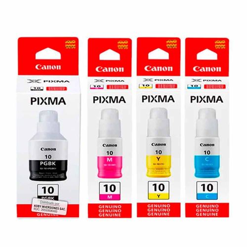 Kit de Tinta Canon GI-10 CMYBK g5010, g6010