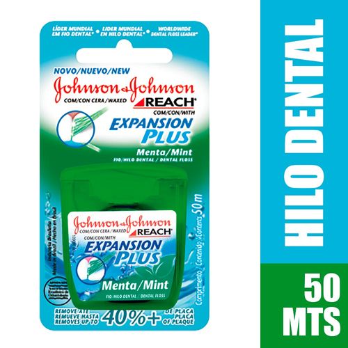 Hilo Dental con Cera Menta Johnsons Expansion Plus 50 metros