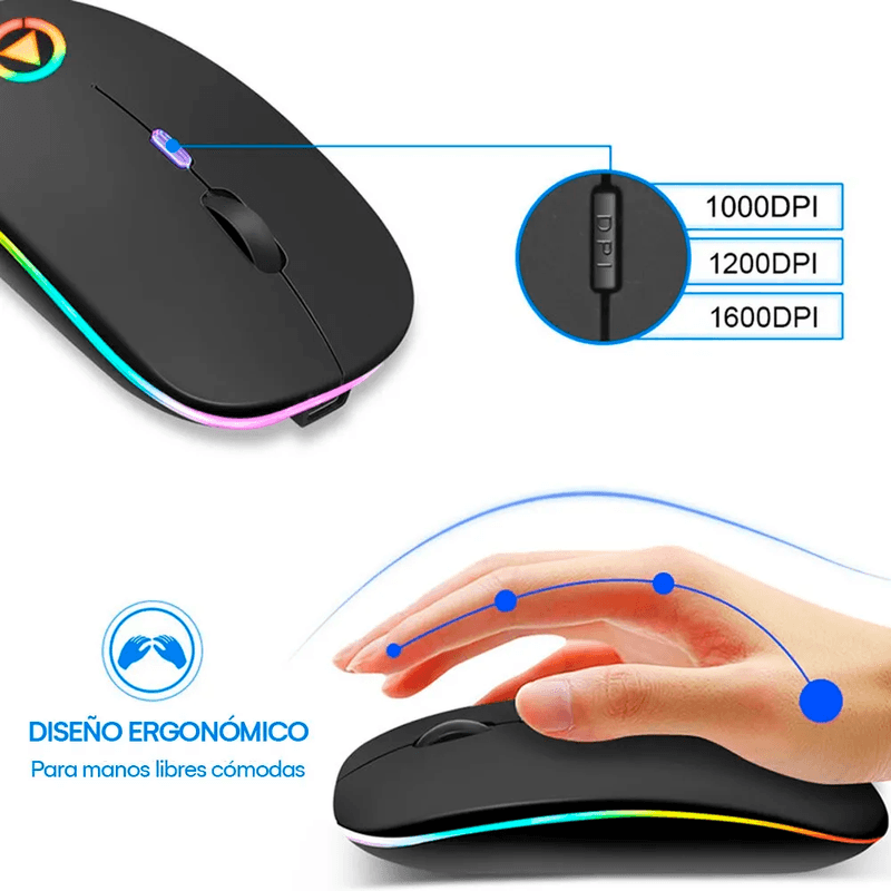 Mouse-RGB-Inalambrico-recargable-24G---Rosa-gold