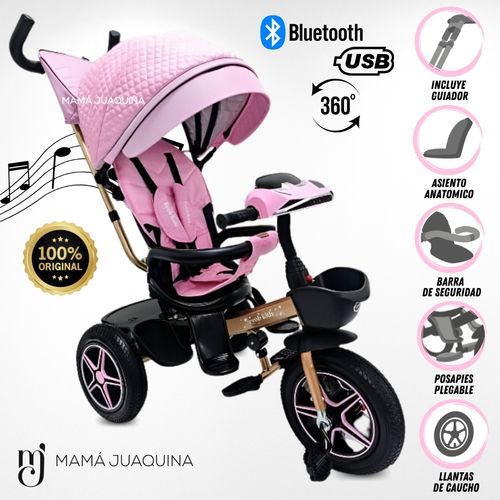 Triciclo Giratorio 5 en 1 «LUCIAN I» con Bluetooth Rosa