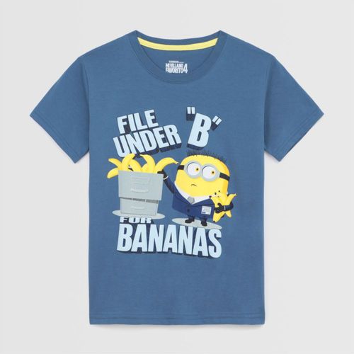 Polo Para Niño Minions Manga Corta Print