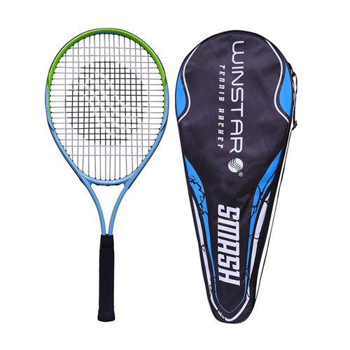 RAQUETA PARA TENIS DE ALUMINIO 27" SMASH EMPUÑADURA 4 3/8 WINSTAR CELESTE