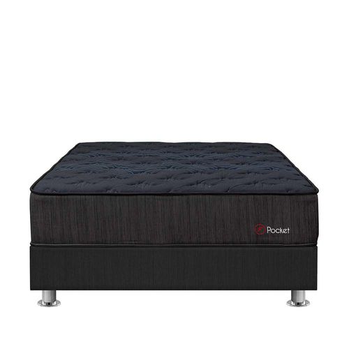 Cama Americana Forli Pocket Negro Queen