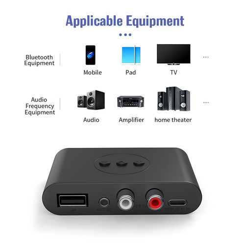 Receptor de Audio con Bluetooth 5.2 Adaptador Inalámbrico