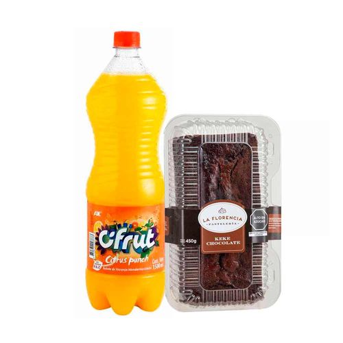 Pack Keke de Chocolate LA FLORENCIA 1un + Refresco CIFRUT Citrus Punch Botella 1.5L