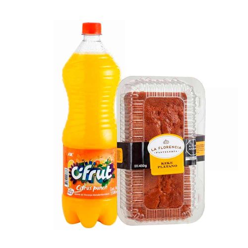 Pack Keke de Plátano LA FLORENCIA 1un + Refresco CIFRUT Citrus Punch Botella 1.5L