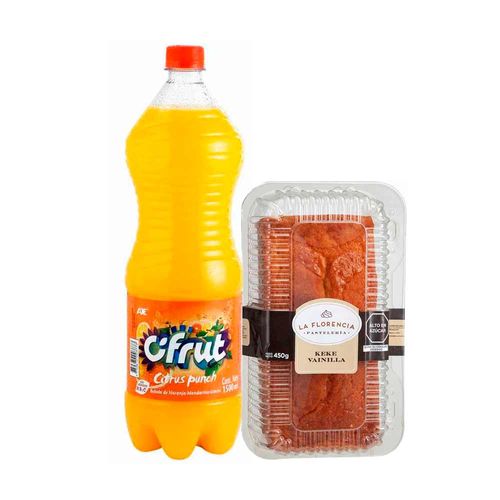 Pack Keke de Vainilla LA FLORENCIA 1un + Refresco CIFRUT Citrus Punch Botella 1.5L