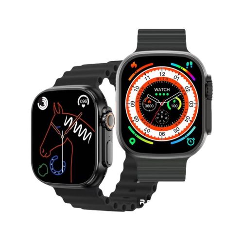 Pack Smartwatch Dúo i9 Ultra Negro y Audífonos 2da generación Blancos