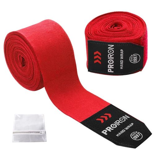 Vendas Semi Elásticas para Entrenamiento de Boxeo Muay Thai y MMA PROIRON - Rojo