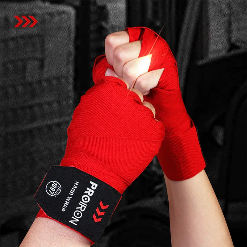 Vendas-Semi-Elasticas-para-Entrenamiento-de-Boxeo-Muay-Thai-y-MMA-PROIRON---Rojo