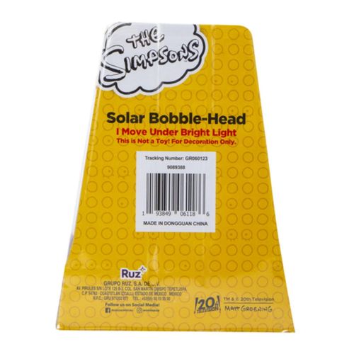 Adorno Navideño Bobble-Head con Panel Solar Homero Simpson