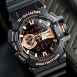 Reloj-Casio-G-Shock-GA400GB-1A4-Digital-Analogico-Luz-Led-Acuatico-Resina-Negro-Oro-Rosado