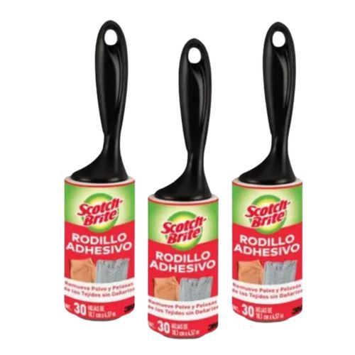 Pack De 3 Rodillos Quita Pelusa Scotch Brite 3M