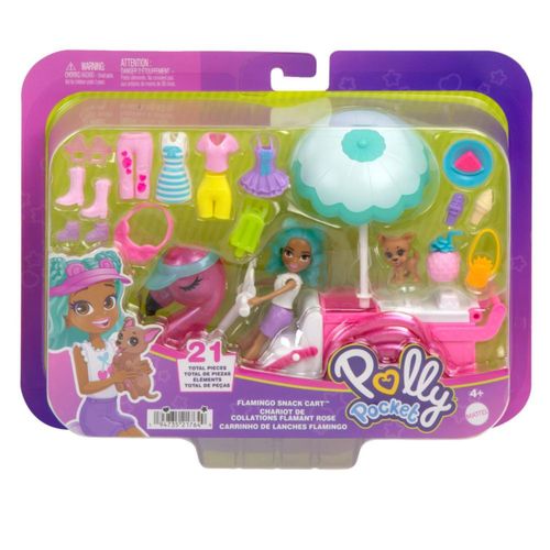 Set De Juego Polly Pocket Carrito Bocadillos Flamingo