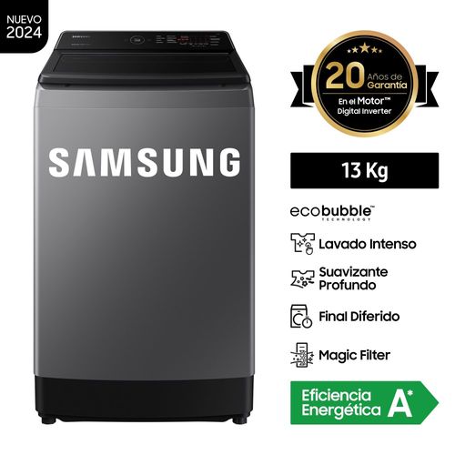 Lavadora Samsung Ecobubble 13KG WA13CG5441BDPE Gris