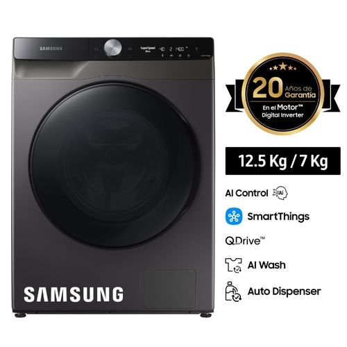 Lavaseca Samsung Ai Control 12.5KG Lavado 7KG Secado Silver