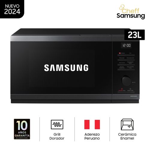 Microondas Samsung 23LT con dorador Acero Inoxidable MG23DG4524AGPE Negro