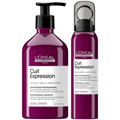 Shampoo Hidratante 500ml + Spray Rizos y Ondas LOreal Curl Expression