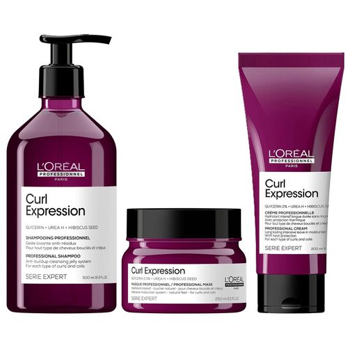 Shampoo en Gel 500ml + Mascarilla + Crema LOreal Curl Expression