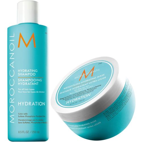 Shampoo Hidratante 250ml+ Mascarilla Ultraligera Moroccanoil Hydration