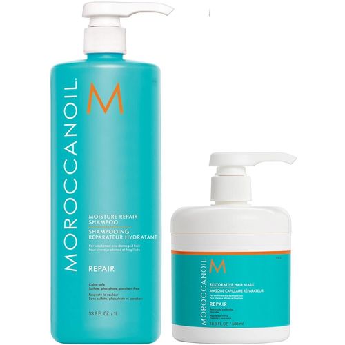 Shampoo Reparador 1000ml + Mascarilla Moroccanoil Repair