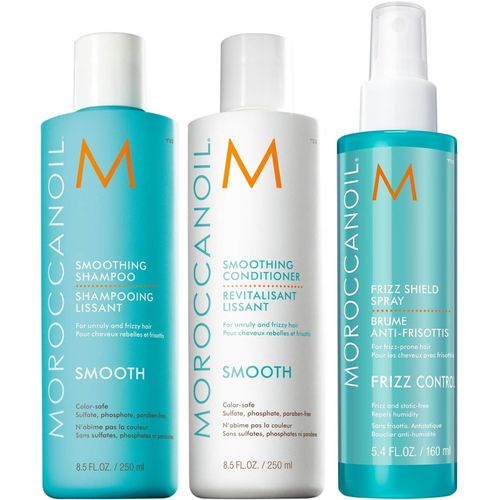 Shampoo Suavizante 250ml + Acondicionador + Spray Moroccanoil Smooth