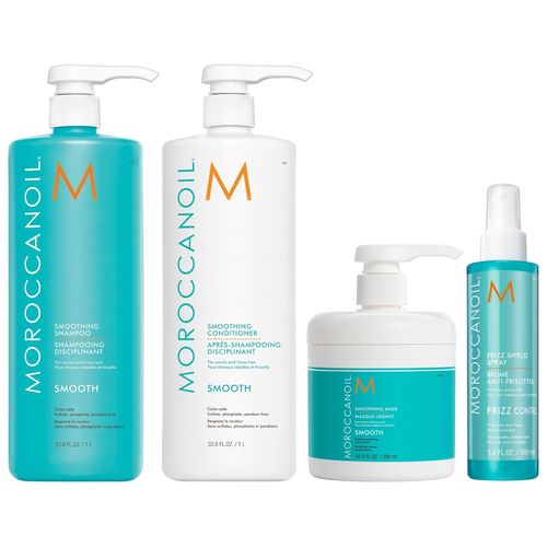 Shampoo 1000ml + Acondicionador + Mascarilla+ Spray Moroccanoil Smooth