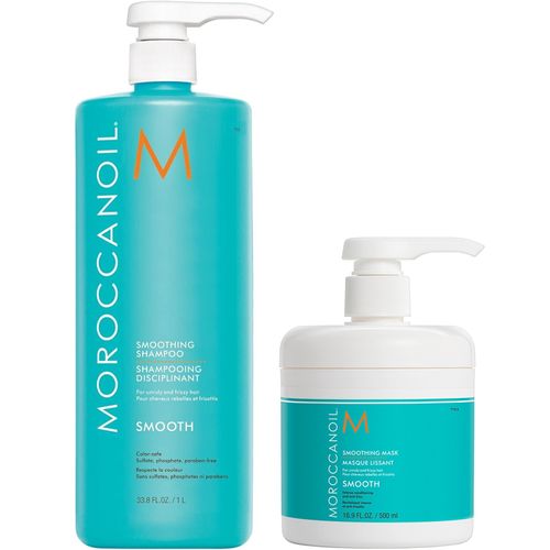 Shampoo Suavizante 1000ml + Mascarilla Moroccanoil Smooth