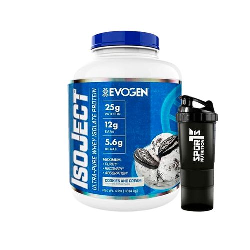 Proteina Isolatada Ultra Pura Evogen ISOJECT 1.8 kg Cookies and cream + SmartShaker - copy